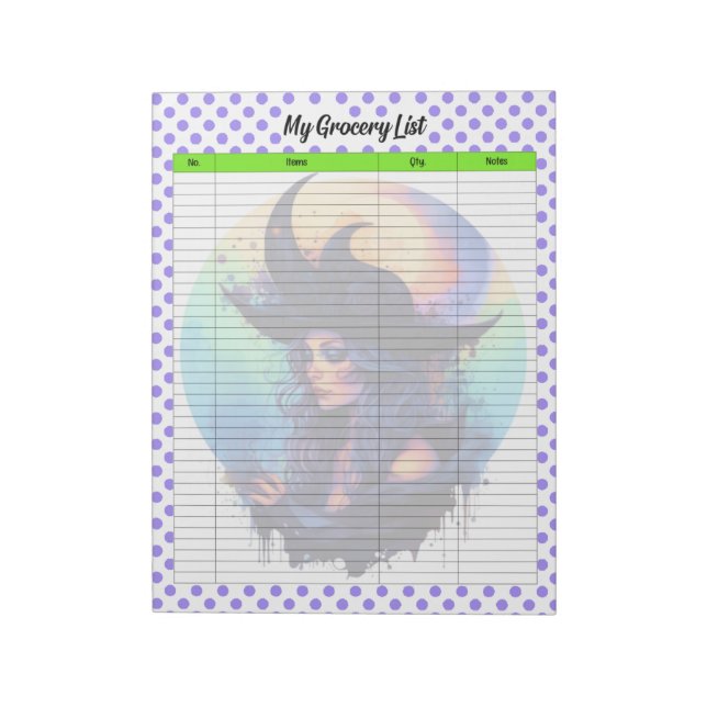 Bloc De Notas Lista de compras de Halloween (Lado Izquierdo)