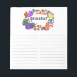 Bloc De Notas Lista de compras de Ilustraciones de frutas y hort<br><div class="desc">Haga sus listas de compras con estilo con este personalizable de compras,  planificación de comidas o lista de tareas pendientes. Personalizar o añada texto para satisfacer sus necesidades. Mantenga o elimine las líneas también. Revisa mi tienda para más tamaños y estilos!</div>