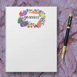 Bloc De Notas Lista de compras de Ilustraciones de frutas y hort<br><div class="desc">Haga sus listas de compras con estilo con este personalizable de compras,  planificación de comidas o lista de tareas pendientes. Personalizar o añada texto para satisfacer sus necesidades. Añadir líneas si lo desea. Revisa mi tienda para más tamaños y estilos!</div>