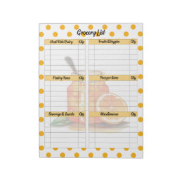 Bloc De Notas Lista de compras de Naranja de clientes