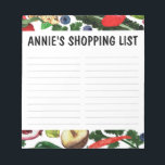 Bloc De Notas Lista de compras de productos de consumo de frutas<br><div class="desc">Haga sus listas de compras con estilo con este personalizable de compras,  planificación de comidas o lista de tareas pendientes. Personalizar o añada texto para satisfacer sus necesidades. Mantenga o elimine las líneas también. Revisa mi tienda para más tamaños y estilos!</div>