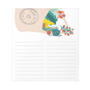 Bloc De Notas Lista de compras de Totes derramados de frutas y h