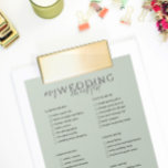 Bloc De Notas Lista de comprobación de bodas<br><div class="desc">Una nota inusual para que la novia esté con la tapa de la lista de verificación del Boda para que la futura novia pueda estar por encima de las cosas,  ¡siempre! ¡También puedes personalizar cada paso! Verifica la papelería del boda desde la misma colección!!</div>