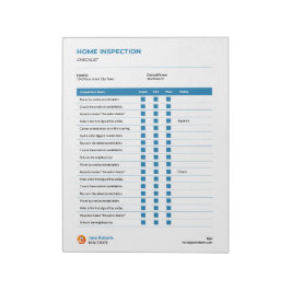 Bloc De Notas Lista de comprobación de inspecciones domiciliaria
