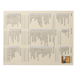 Bloc De Notas Lista de comprobación de paquetes de viaje útil