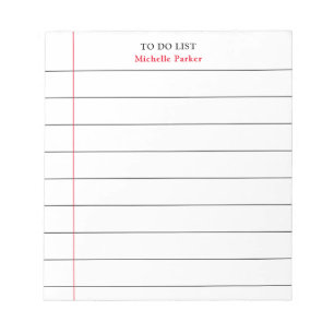 Bloc De Notas LISTA DE COSAS POR HACER Papel Liso Minimalista Mo