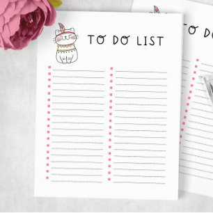 Bloc De Notas Lista De Gato Gato Gatito Para Hacer