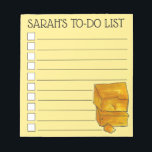 Bloc De Notas Lista De Productos Personalizados De Queso De Ched<br><div class="desc">El diseño de las toallas de notas estilo lista incluye un ilustracion de marca original de una cuña de queso cheddar. Ideal para un chef o un gourmet. Sólo personaliza con tu información. En esta tienda también hay muchos bolígrafos ilustrados adicionales. Este diseño también está disponible en otros productos. ¿No...</div>