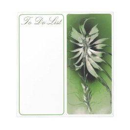 Bloc De Notas Lista de tareas con flor verde