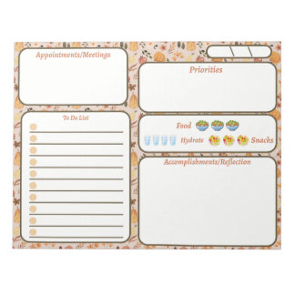 Bloc De Notas Lista de tareas de amor de otoño | Decoración de o