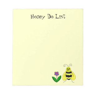 Bloc De Notas Lista de Tareas de la Abeja Ocupada