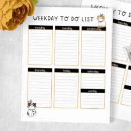 Bloc De Notas Lista De Tareas De La Tribal Kitty Cate