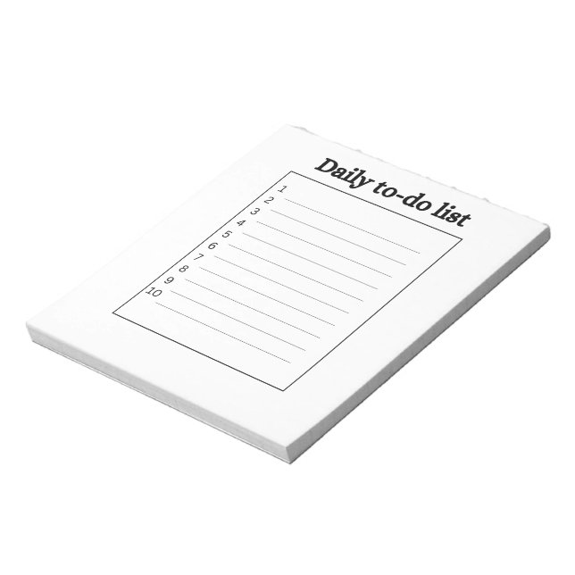 Bloc De Notas Lista de tareas diarias (Lado Izquierdo)