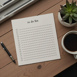 Bloc De Notas Lista de tareas minimalista gris piedra Simple par