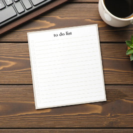Bloc De Notas Lista de tareas minimalista organizador para maest