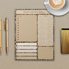 Bloc De Notas Lista de tareas pendientes de Daily Planner Leopar