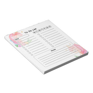 Bloc De Notas Lista de tareas pendientes de unicornio