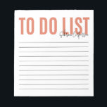 Bloc De Notas Lista de tareas pendientes personalizada | Terra C<br><div class="desc">Esta lista de cosas por hacer es un pequeño y práctico bloc de notas para ayudarle a organizarse día tras día. Personalice añadiendo su nombre en una tipografía de guiones,  y modifique el color personalizando más o comprando colores adicionales en nuestra tienda!</div>