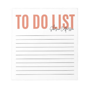 Bloc De Notas Lista de tareas pendientes personalizada Terra C