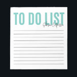 Bloc De Notas Lista de tareas pendientes personalizada | VERDE A<br><div class="desc">Esta lista de cosas por hacer es un pequeño y práctico bloc de notas para ayudarle a organizarse día tras día. Personalice añadiendo su nombre en una tipografía de guiones,  y modifique el color personalizando más o comprando colores adicionales en nuestra tienda!</div>