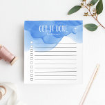 Bloc De Notas Lista de tareas pendientes personalizadas de color<br><div class="desc">Manténgase motivado y activo con este bloc de notas personalizado de la lista de tareas pendientes de moda que incluye "hazlo" y su nombre en la parte superior con letras blancas en un fresco fondo de color azul cobalto. Con 10 casillas de verificación y un diseño de líneas frescas, este...</div>