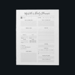 Bloc De Notas Lista de tareas pendientes personalizadas del plan<br><div class="desc">Personalice fácilmente este moderno bloc de notas diario mínimo con su nombre y títulos personalizados. Es la herramienta perfecta para estar organizado para cualquier oficina en casa, mamá o incluso una novia. Realizar un seguimiento de las tareas, eventos futuros, objetivos diarios, comidas, ingesta de agua, etc. ¡Este planificador cubre todos...</div>