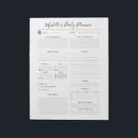 Bloc De Notas Lista de tareas pendientes personalizadas del plan<br><div class="desc">Personalice fácilmente este moderno bloc de notas diario mínimo con su nombre y títulos personalizados. Es la herramienta perfecta para estar organizado para cualquier oficina en casa, mamá o incluso una novia. Realizar un seguimiento de las tareas, eventos futuros, objetivos diarios, comidas, ingesta de agua, etc. ¡Este planificador cubre todos...</div>