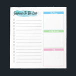 Bloc De Notas Lista de tareas pendientes personalizadas: descomp<br><div class="desc">Aprendí una manera simple pero efectiva de organizar mi lista de tareas pendientes este año. Me encanta cómo se basa en los conceptos de Steven Covey. Se trata de dividir tus grandes compromisos, acciones basadas en el crecimiento y tareas cotidianas. Te permite establecer tus prioridades. Puedes usar esto para un...</div>