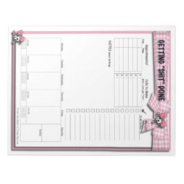 Bloc De Notas Lista de tareas pendientes semanales - Cintas y cr