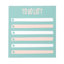 Lista de tareas simples de color rosa azul y blanc
