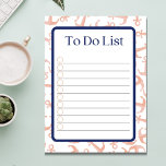 Bloc De Notas Lista De Temas Costeros Por Hacer<br><div class="desc">Navegue en un mar de organización con nuestro Bloc de notas de la lista de tareas pendientes de viaje náutico. Diseñado para el marinero en el corazón, este bloc de notas es un ancla en las olas de tareas diarias y recordatorios. Perfecto como regalo para los propietarios de los barcos,...</div>