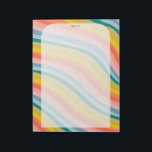 Bloc De Notas Lista de tiendas de color arcoiris personalizado<br><div class="desc">Haga sus listas de compras con estilo con este personalizable de compras,  planificación de comidas o lista de tareas pendientes. Personalizar o añada texto para satisfacer sus necesidades. Añadir líneas si lo desea. Revisa mi tienda para más tamaños y estilos!</div>