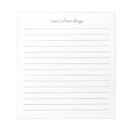 Bloc De Notas Lista de volcados cerebrales de mamá