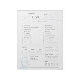 Bloc De Notas Lista diaria de control de autoatención