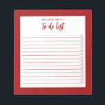 Bloc De Notas Lista Minimalista  de tareas pendientes<br><div class="desc">El Rojo Minimalista Moderno Para Hacer Listado De Bloc De Notas. Cree su propia lista de comprobación personalizada para las tareas diarias.</div>