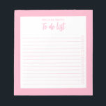Bloc De Notas Lista Minimalista moderna de tareas pendientes<br><div class="desc">Bloc De Notas Minimalista De Color Rosa A Hacer. Cree su propia lista de comprobación personalizada para las tareas diarias.</div>