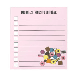 Bloc De Notas Lista Personalizada Para Hacer Licorice Allkind Ca