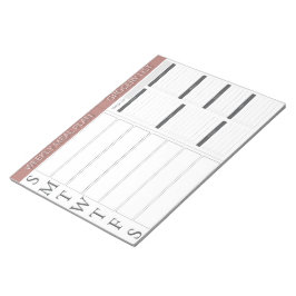 Bloc De Notas Lista semanal de planificación de comidas y compra