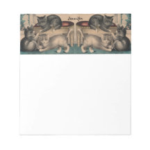 Litografía de Gatitos Adorables Vintage