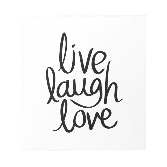 Bloc De Notas Live Laugh Love – Classic Inspirational Typography (Frente)