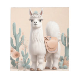 Bloc De Notas Llama con silla en el desierto