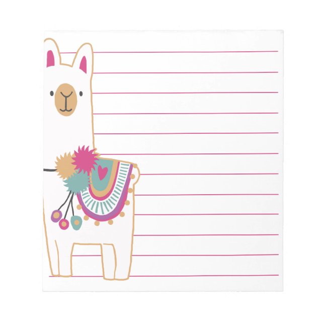 Bloc De Notas Llama de Cute (Frente)