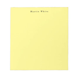 Bloc De Notas Llanura Amarilla Clara Elegante Profesional Modern