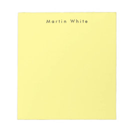 Bloc De Notas Llanura Amarilla Clara Elegante Profesional Modern