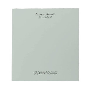 Bloc De Notas Llanura Minimalista moderna de Ash Gray