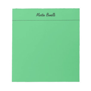 Bloc De Notas Llanura Negocios Verde Esmeralda