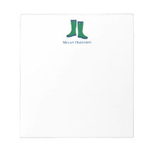 Lluvia Verde Oscura Boots Notepad