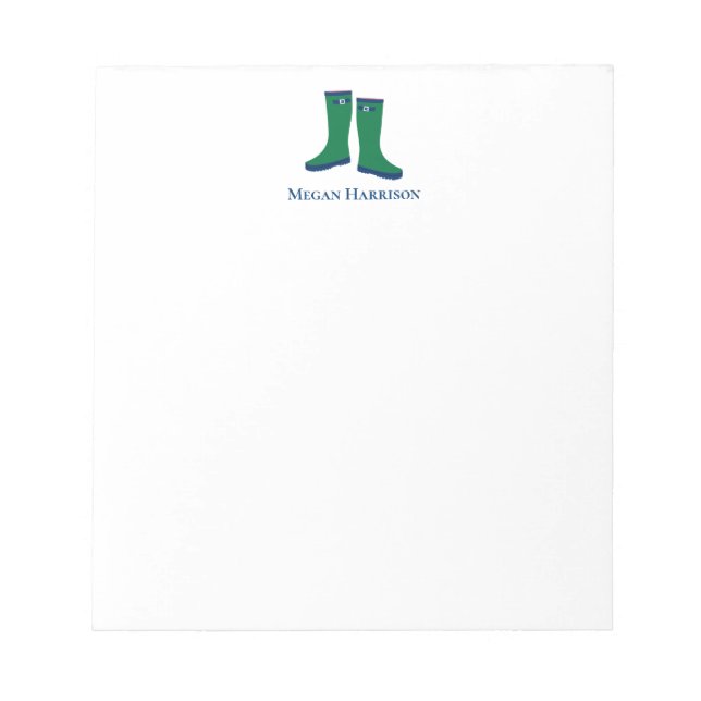 Bloc De Notas Lluvia Verde Oscura Boots Notepad (Frente)