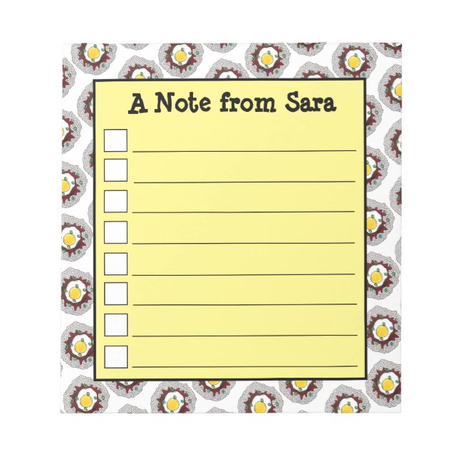 Bloc De Notas Loco Moco Cocina hawaiana Alimentos Rice Hamburger (Frente)