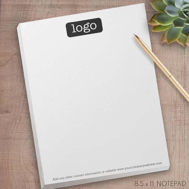 Bloc De Notas Logo básico de Office o empresa o foto (custom notepad with logo)
